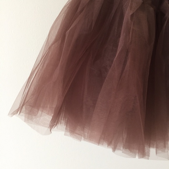 Mocha Tulle Skirt - Picture 6 of 7